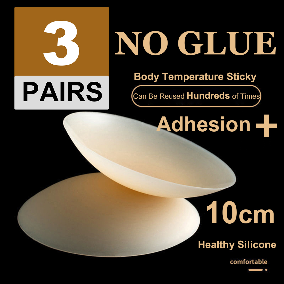Nipple Cover Pasties - 3Pairs No Glue Nipple Cover 10cm