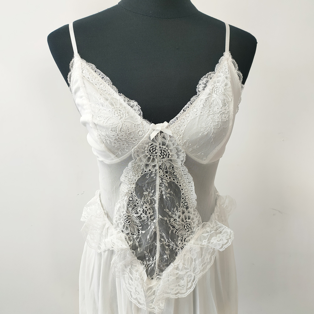 Sexy White Lace Floral Nightwe - đánh giá và giá Babydoll Chemise Night