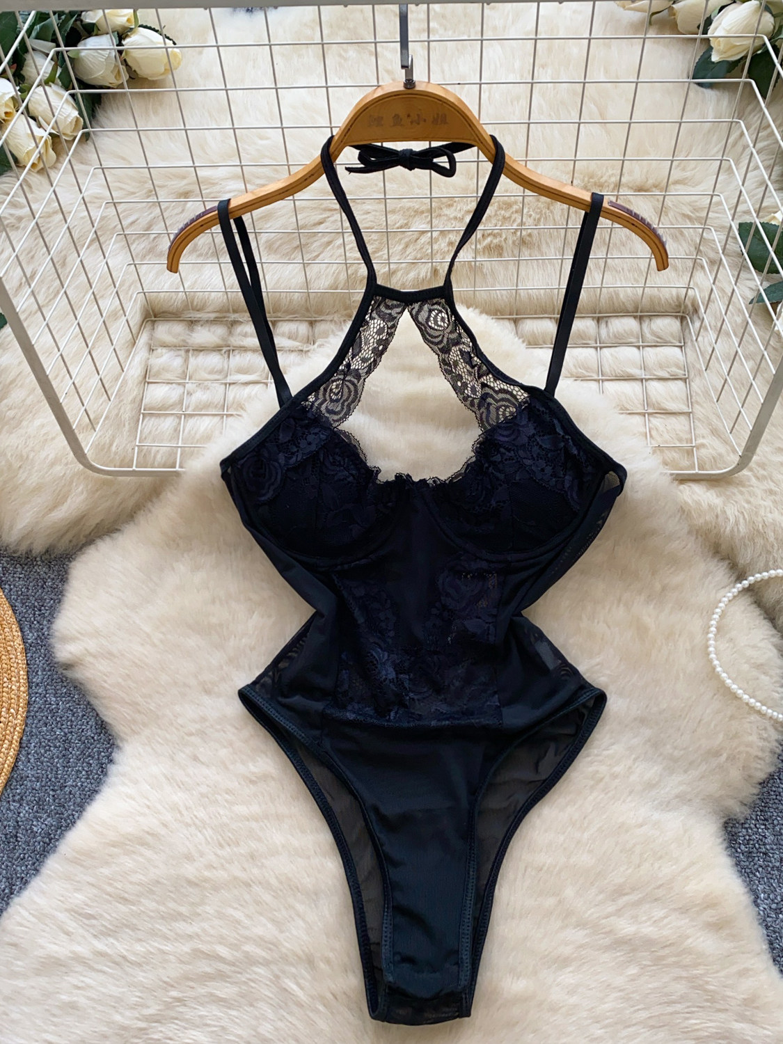 Foamlina Sexy Women Halter Lac - đánh giá và giá Lace Teddy Lingerie